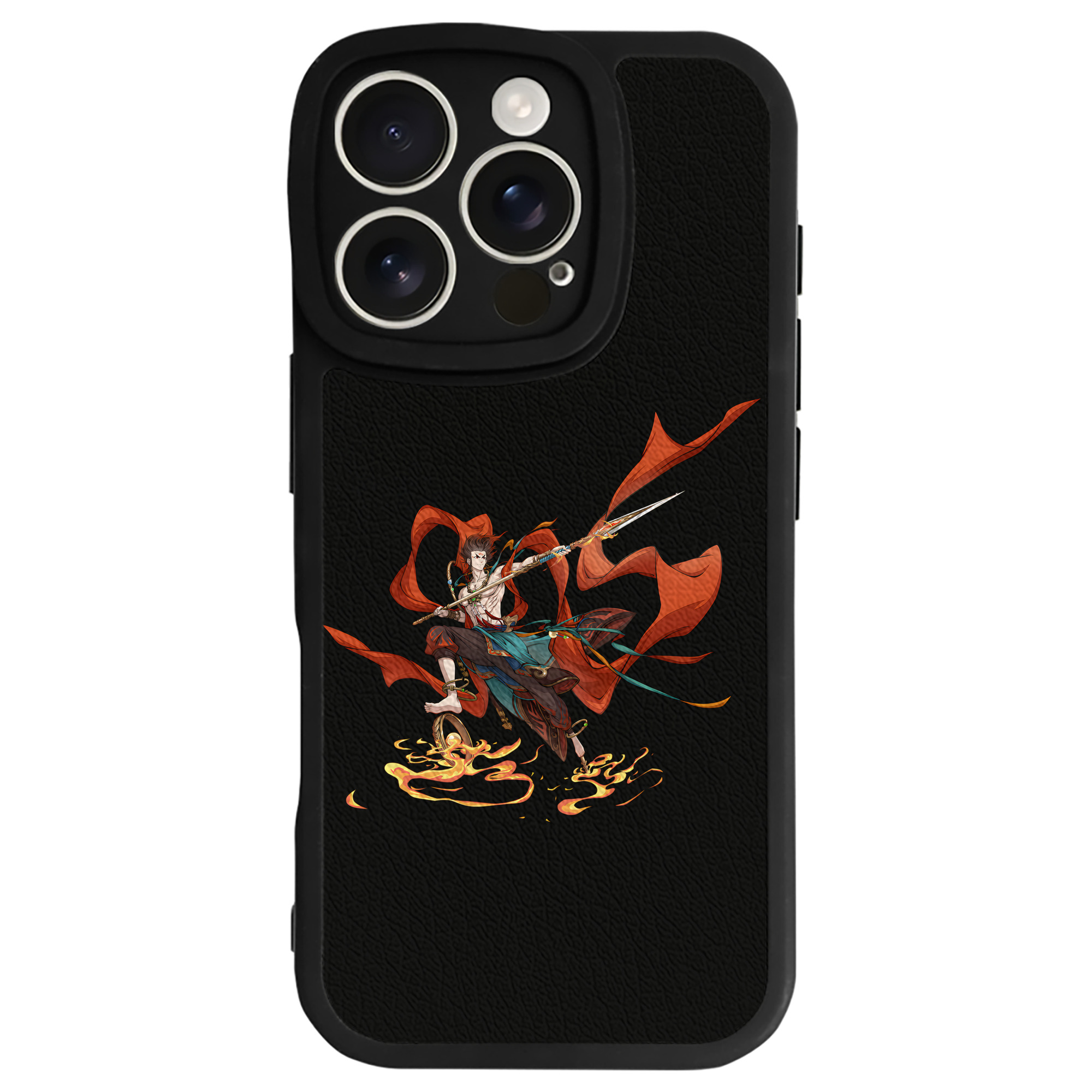 （画像用） Ne Zha 2 ナタ 魔童の大暴れ 【iPhone 16シリーズ対応】シリコンスマホケース（レザー調） 材質：シリコン